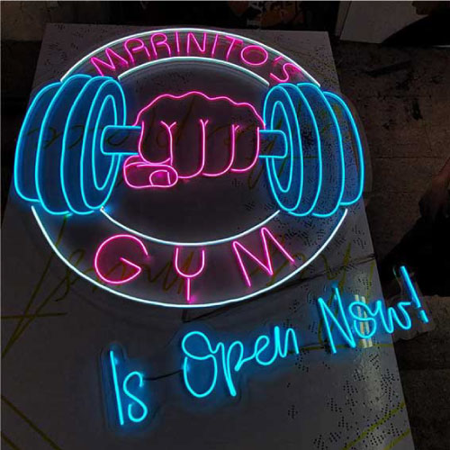 letrero en neón flex personalizado