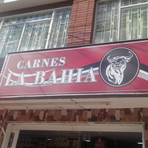 caja de luz luminosa para local de carnes, frente impreso de alto impacto